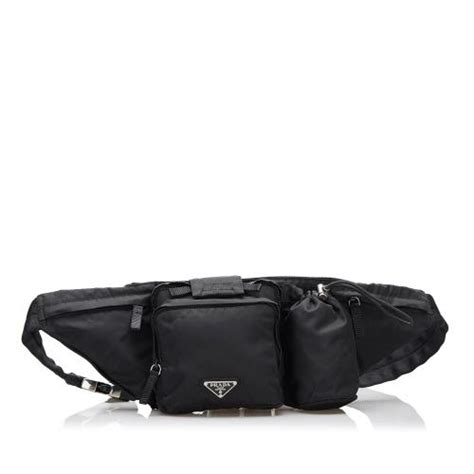 prada tessuto montagna nero|PRADA Waist/Belt Bag Tessuto Montagna Nylon Bag Nero Black .